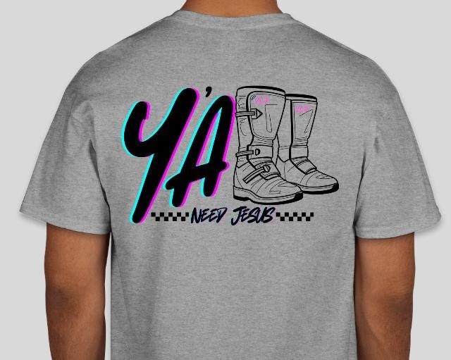Y'ALL Need Jesus Racing Shirt