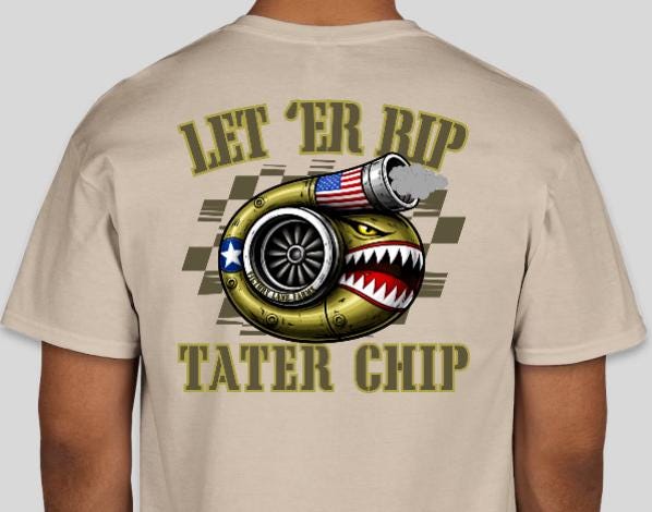 Turbo Let Er Rip Tater Chip Turbo T-Shirt