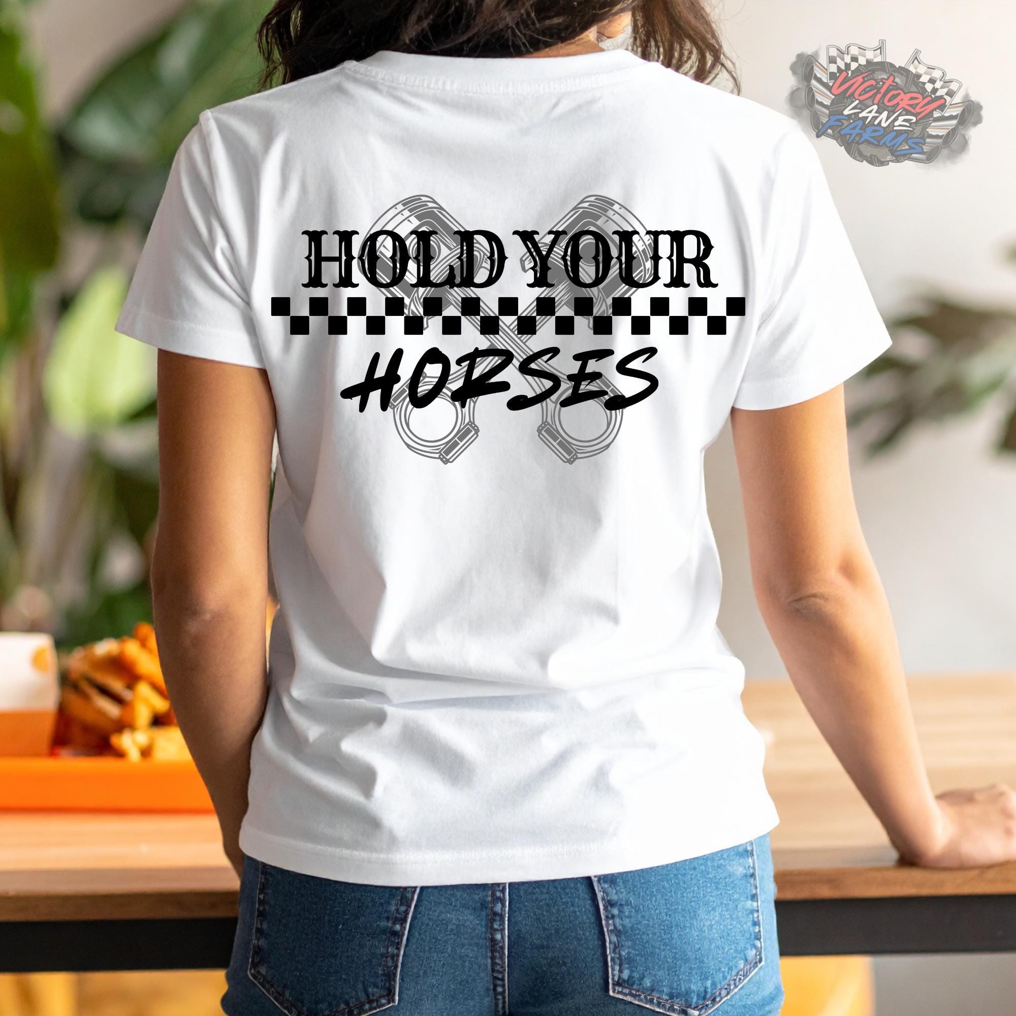 Hold Your Horses Grey Piston Racing Shirt