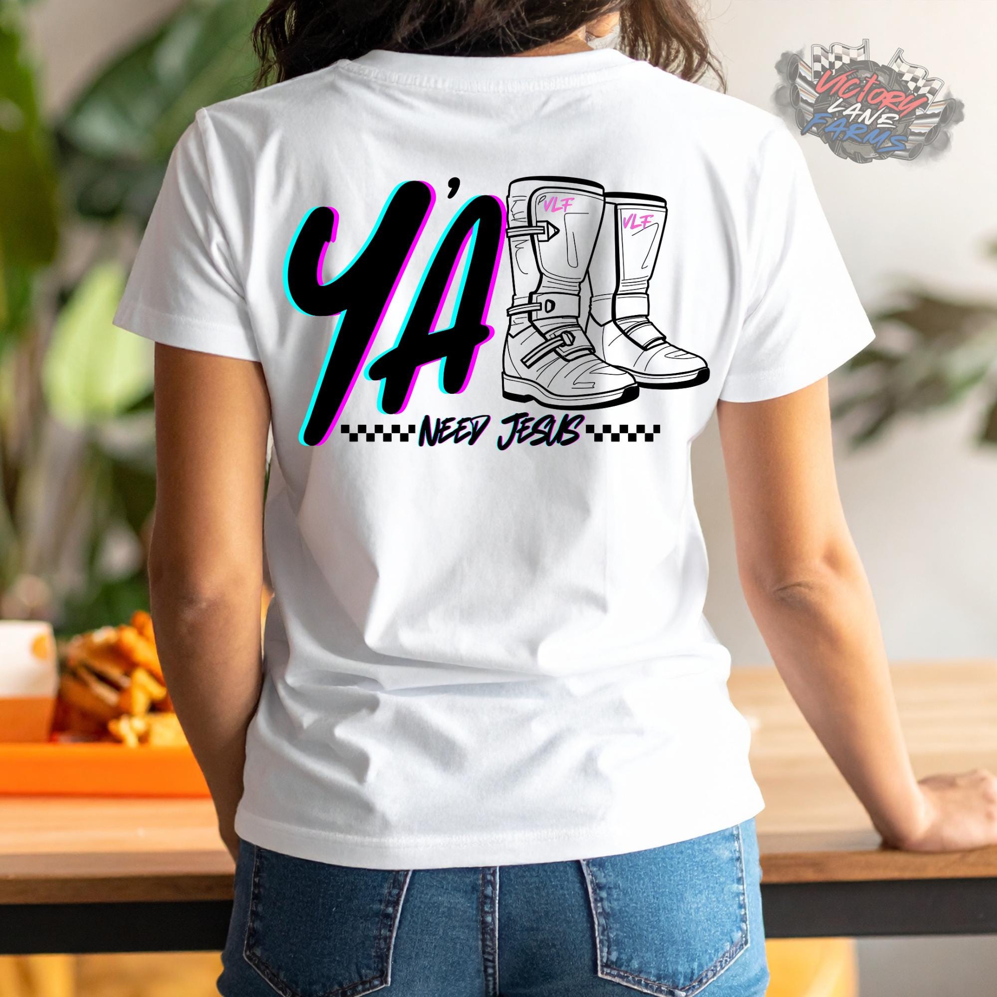 Y'ALL Need Jesus Racing Shirt