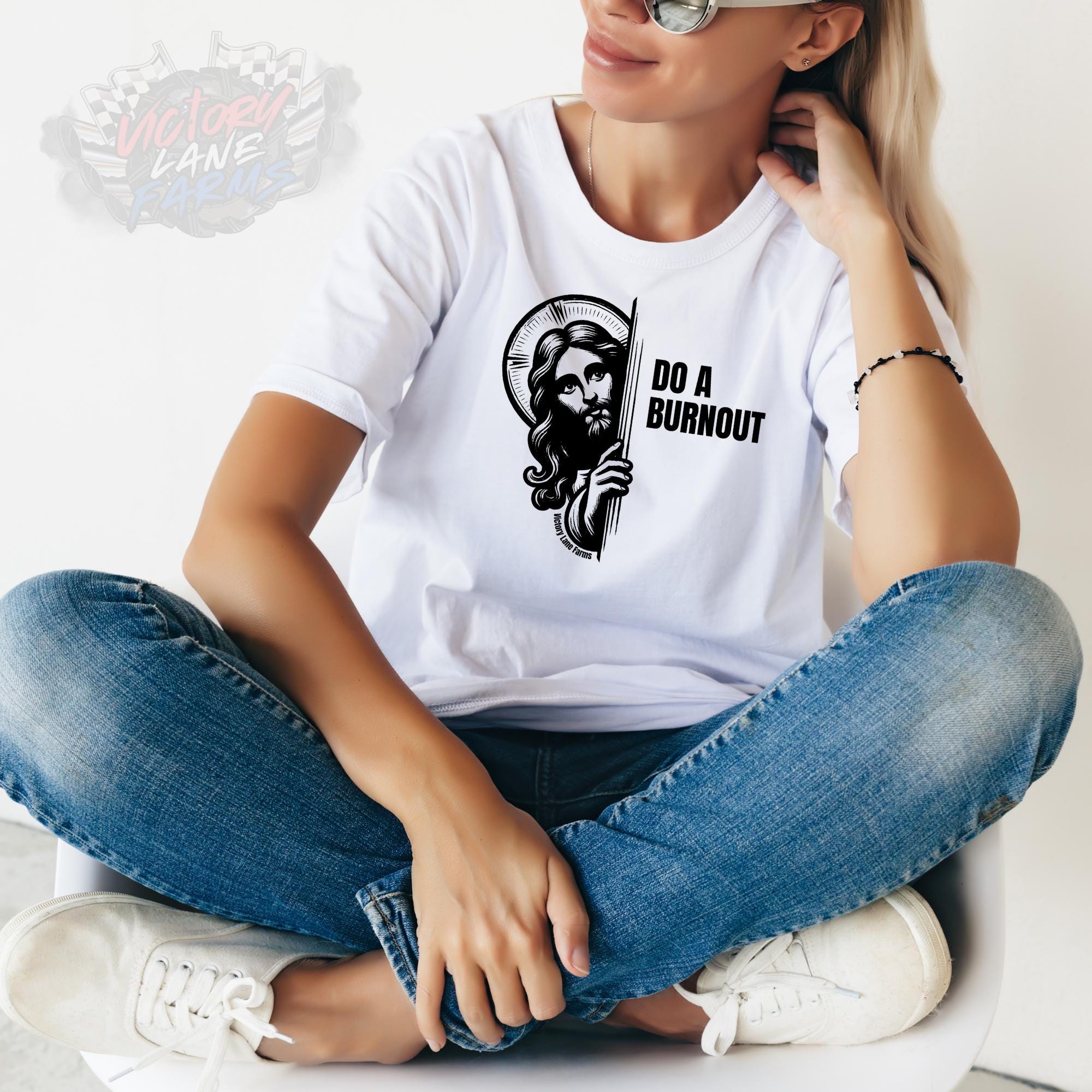 Jesus Do A Burnout Racing Shirt
