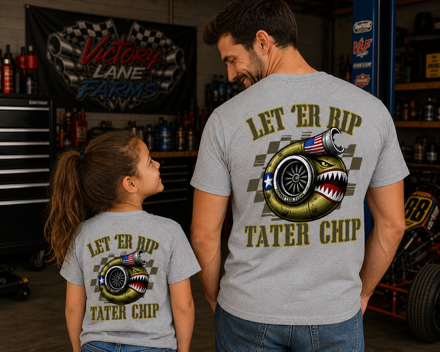Turbo Let Er Rip Tater Chip Turbo T-Shirt