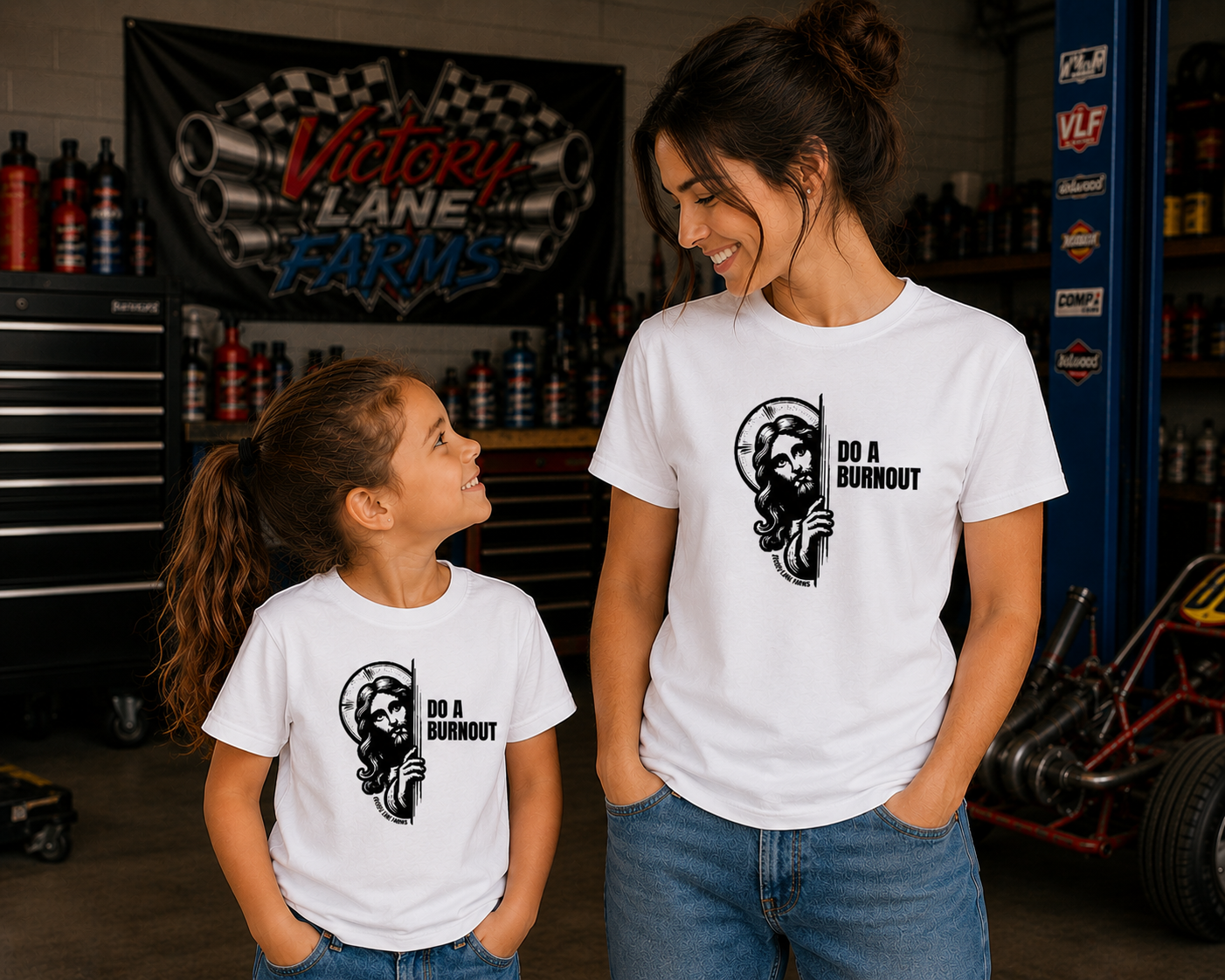 Jesus Do A Burnout Racing Shirt