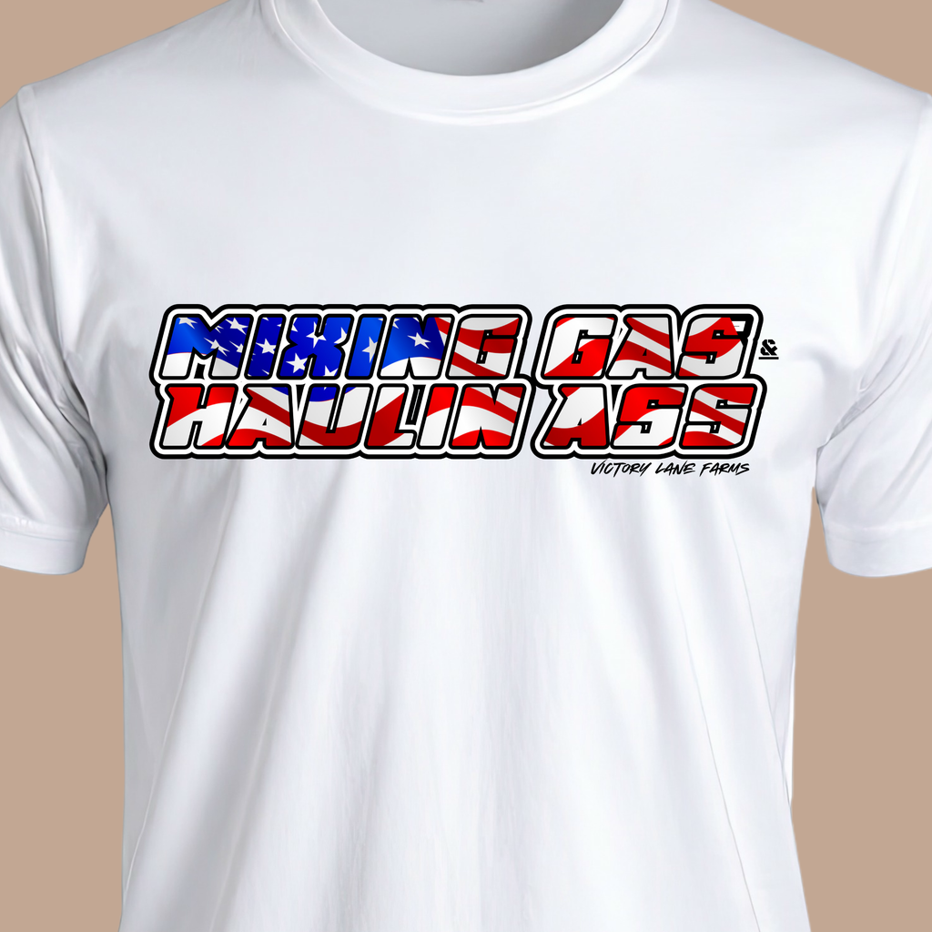 MIXING GAS HAULIN A$$ Flag T-Shirt