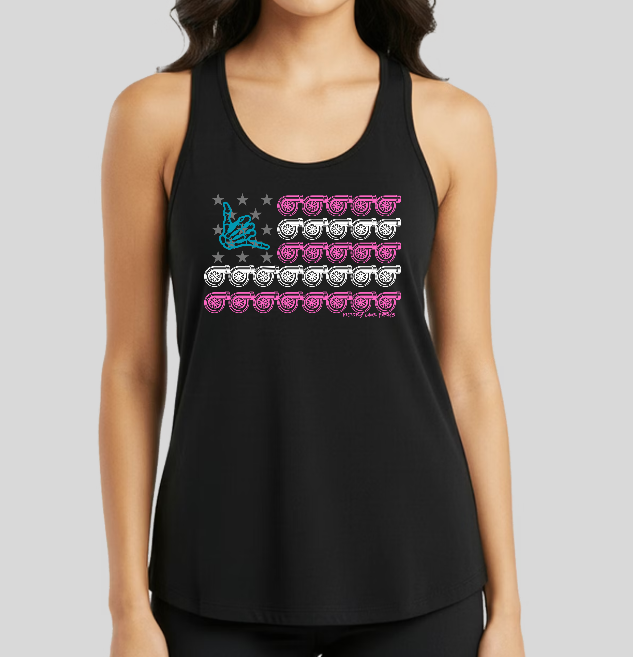 AMERICAN FLAG TURBO Ladies Tank