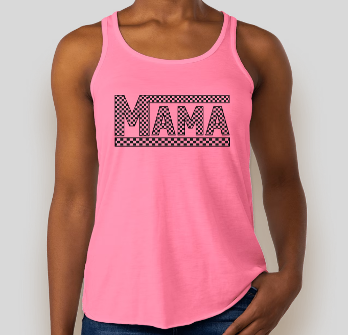 MAMA Checkered Ladies Tank