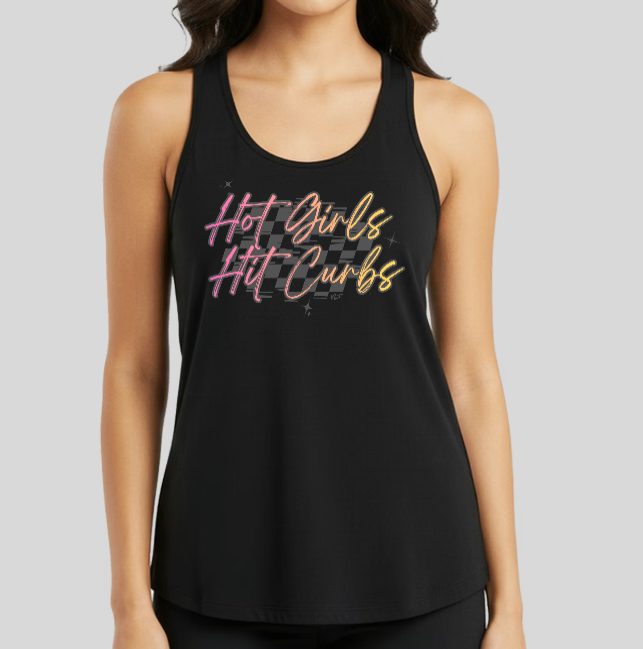 HOT GIRLS HIT CURBS Ladies Tank