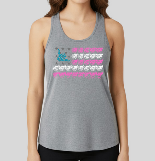 AMERICAN FLAG TURBO Ladies Tank