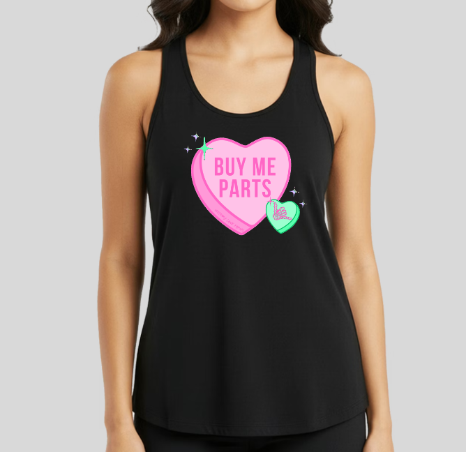 HEART CANDY 3 Sayings Ladies Tank