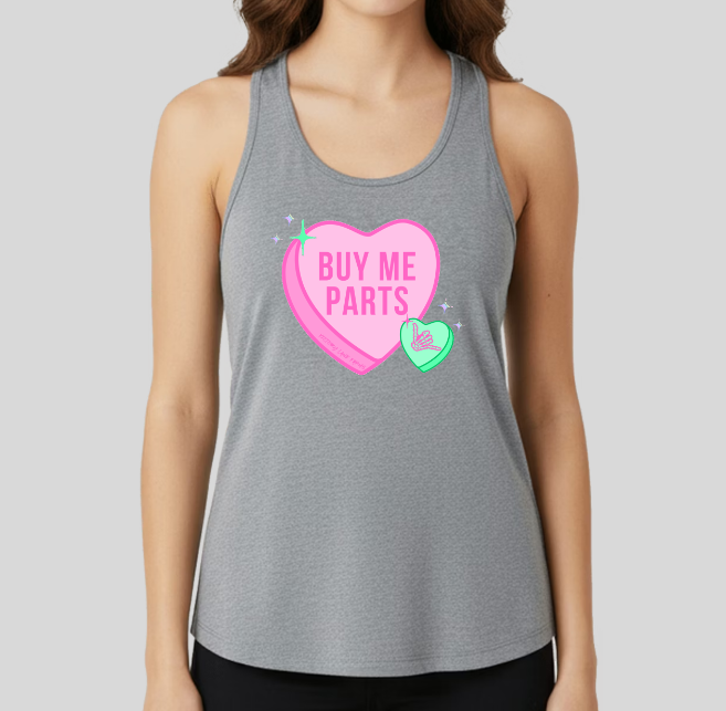 HEART CANDY 3 Sayings Ladies Tank