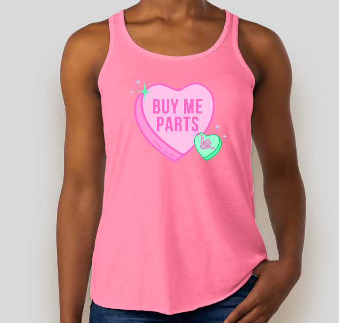 HEART CANDY 3 Sayings Ladies Tank
