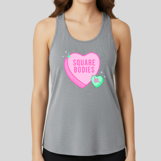 HEART CANDY 3 Sayings Ladies Tank