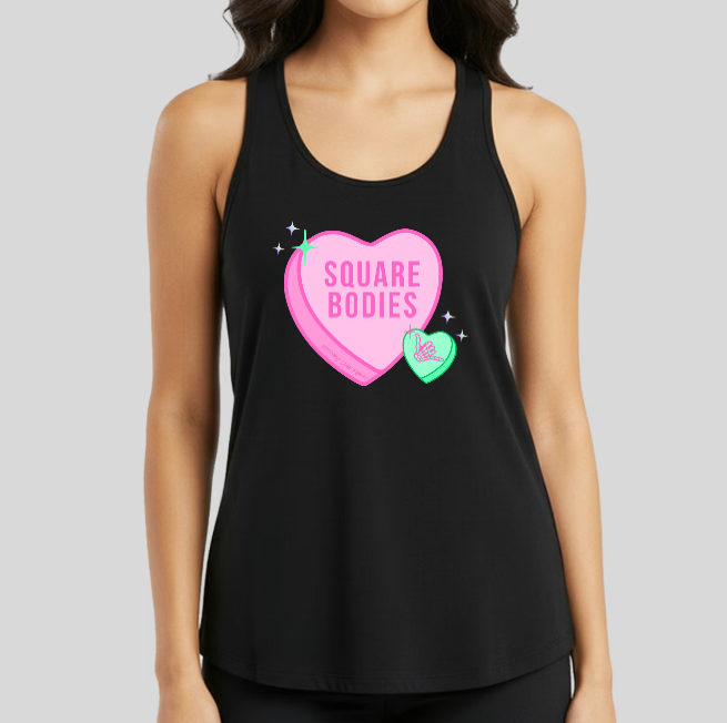 HEART CANDY 3 Sayings Ladies Tank