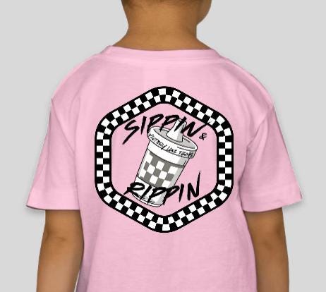 Kids Sippin N Rippin Racing T-Shirt