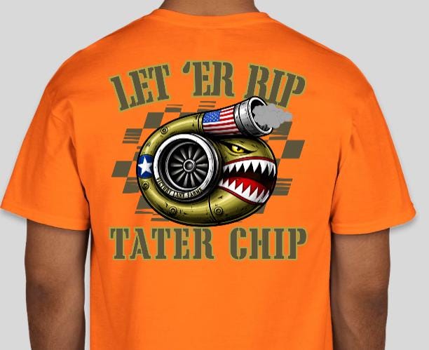Turbo Let Er Rip Tater Chip T-Shirt