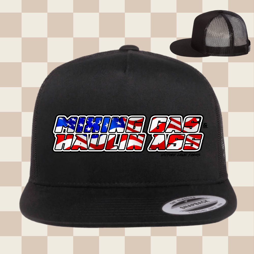 MIXING GAS HAULIN A$$ Snapback Hat
